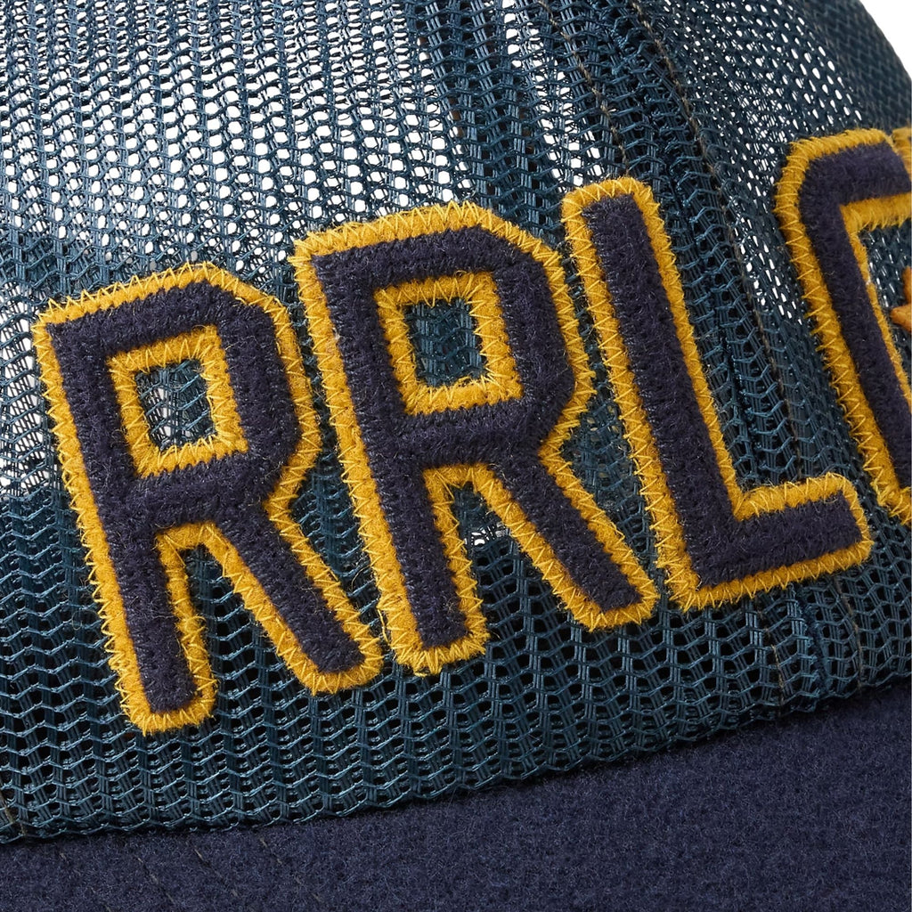 RRL by Ralph Lauren Felt-Bill Mesh Trucker Cap - Navy Blue