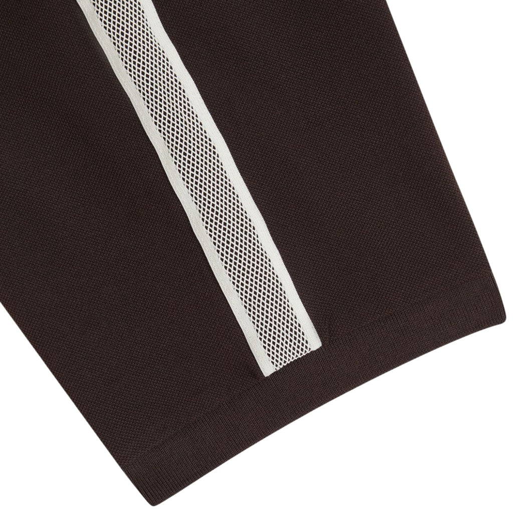 Fred Perry Tennis Net Tape Polo Shirt - Rich Brown