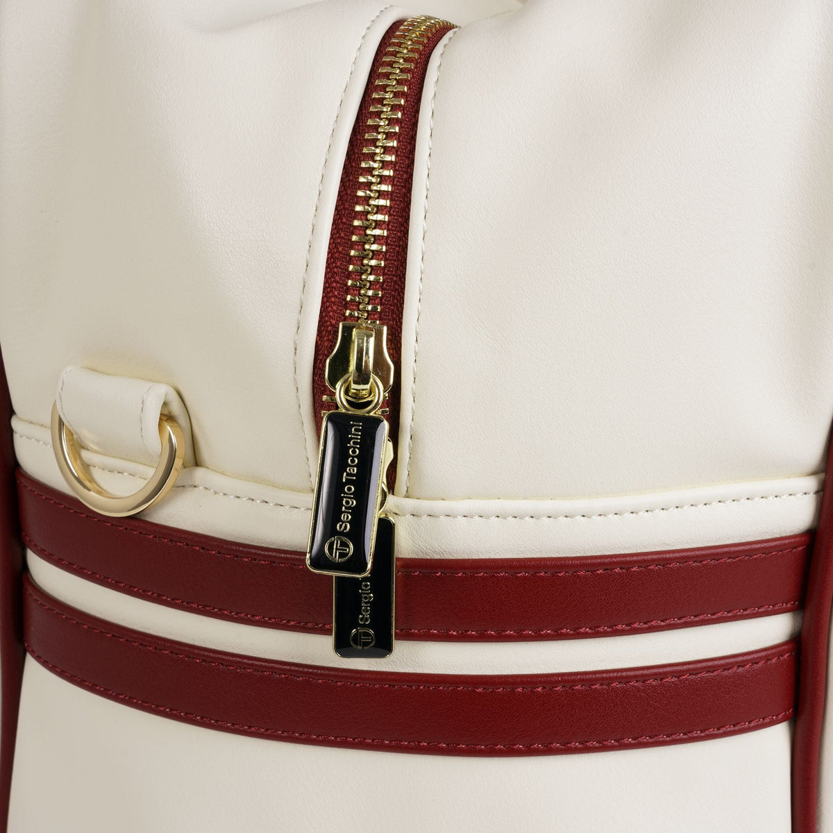 Sergio Tacchini x Stuarts Railton Holdall - Buttercream/Merlot