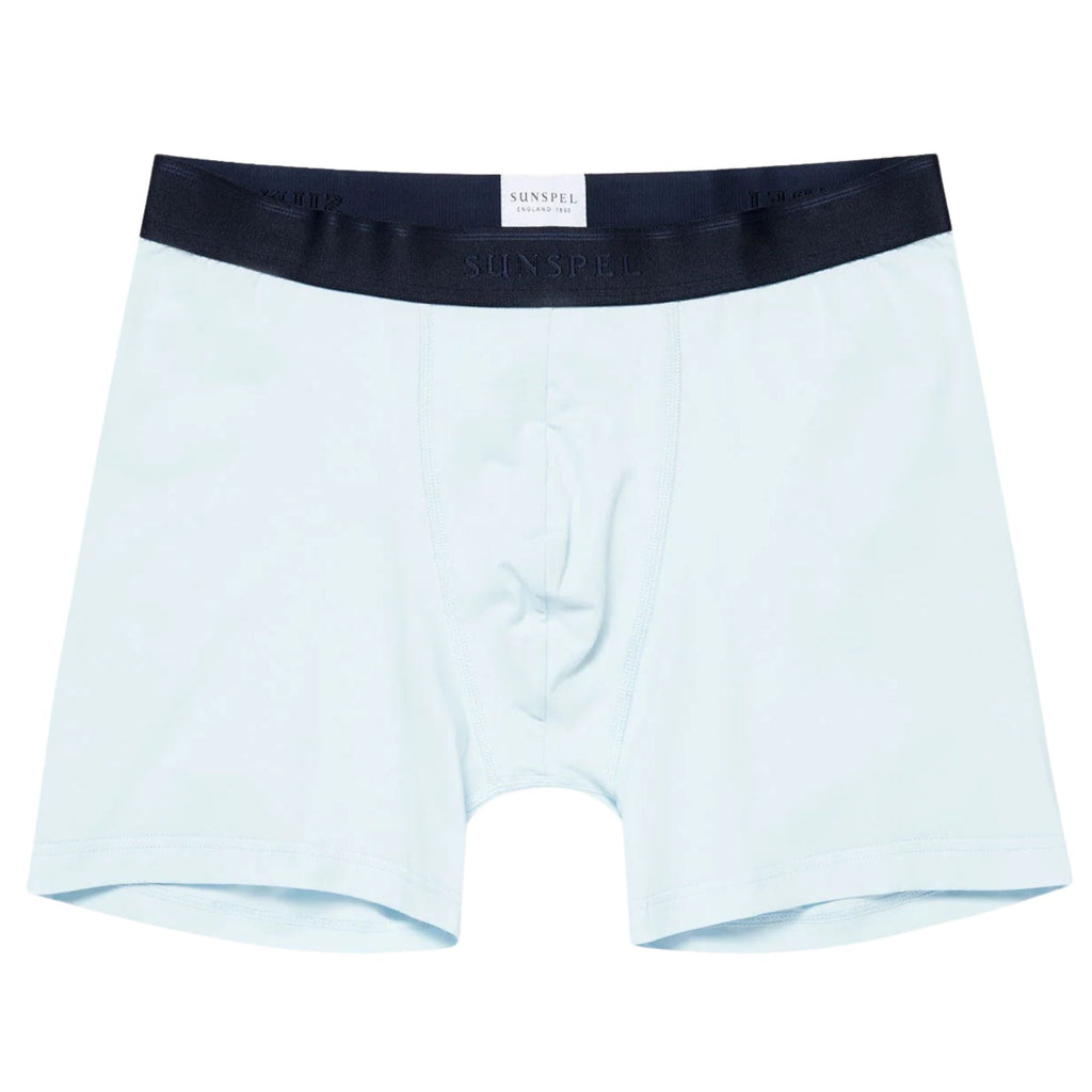 Sunspel Stretch Cotton Boxer Briefs - Light Blue