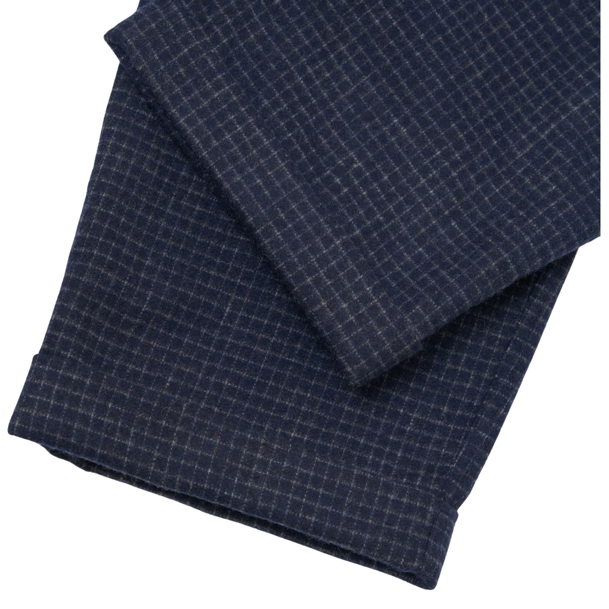 Universal Works Bobby Wool Mix Super Chino - Navy Check