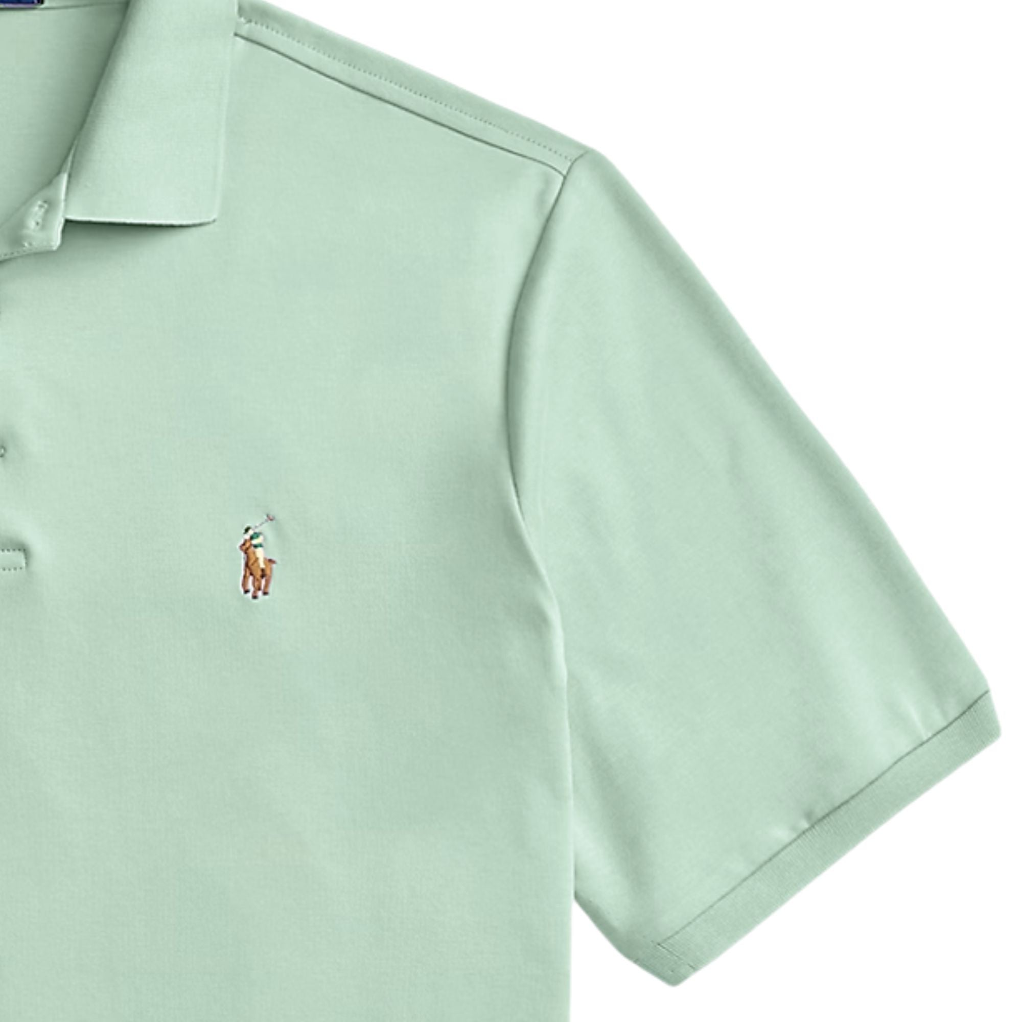 Polo Ralph Lauren	 Custom Slim Fit Soft Cotton Polo Shirt - Green