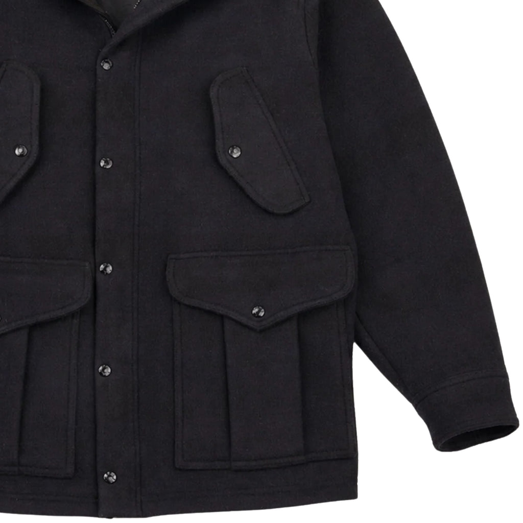 Filson Cascade Wool Mountain Parka - Navy/Black Plaid