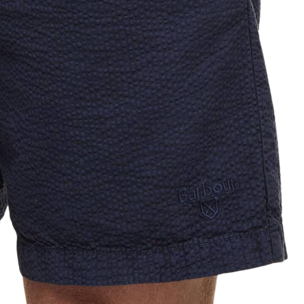 Barbour Seersucker Relaxed Shorts - Navy