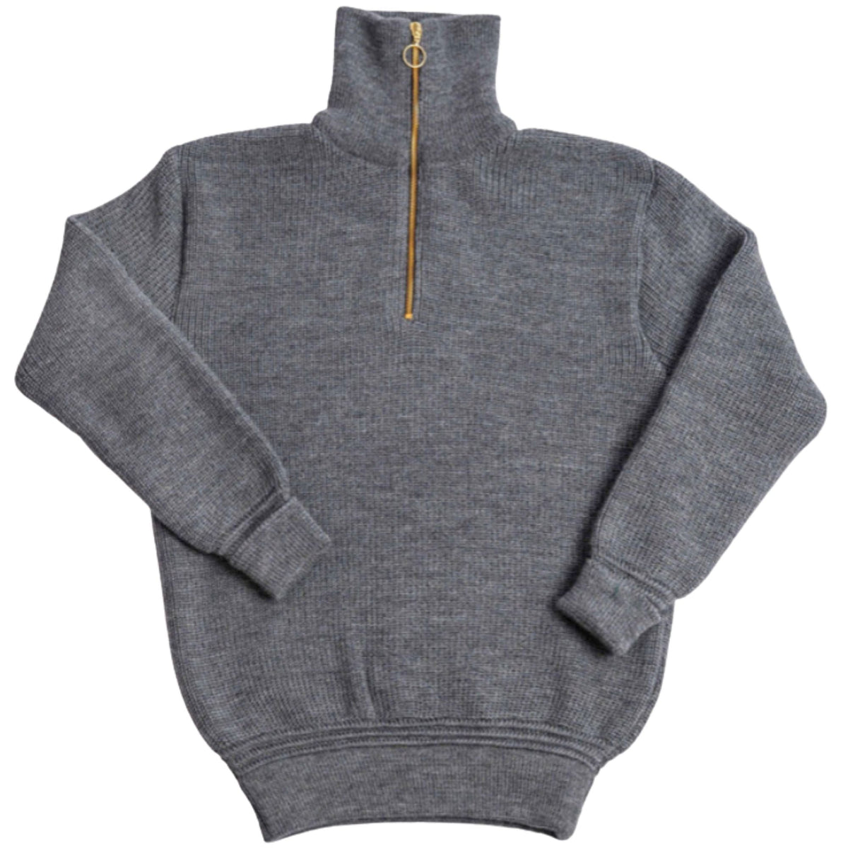 Heimat Virgin Wool Skipper Sweater - Battleship Grey