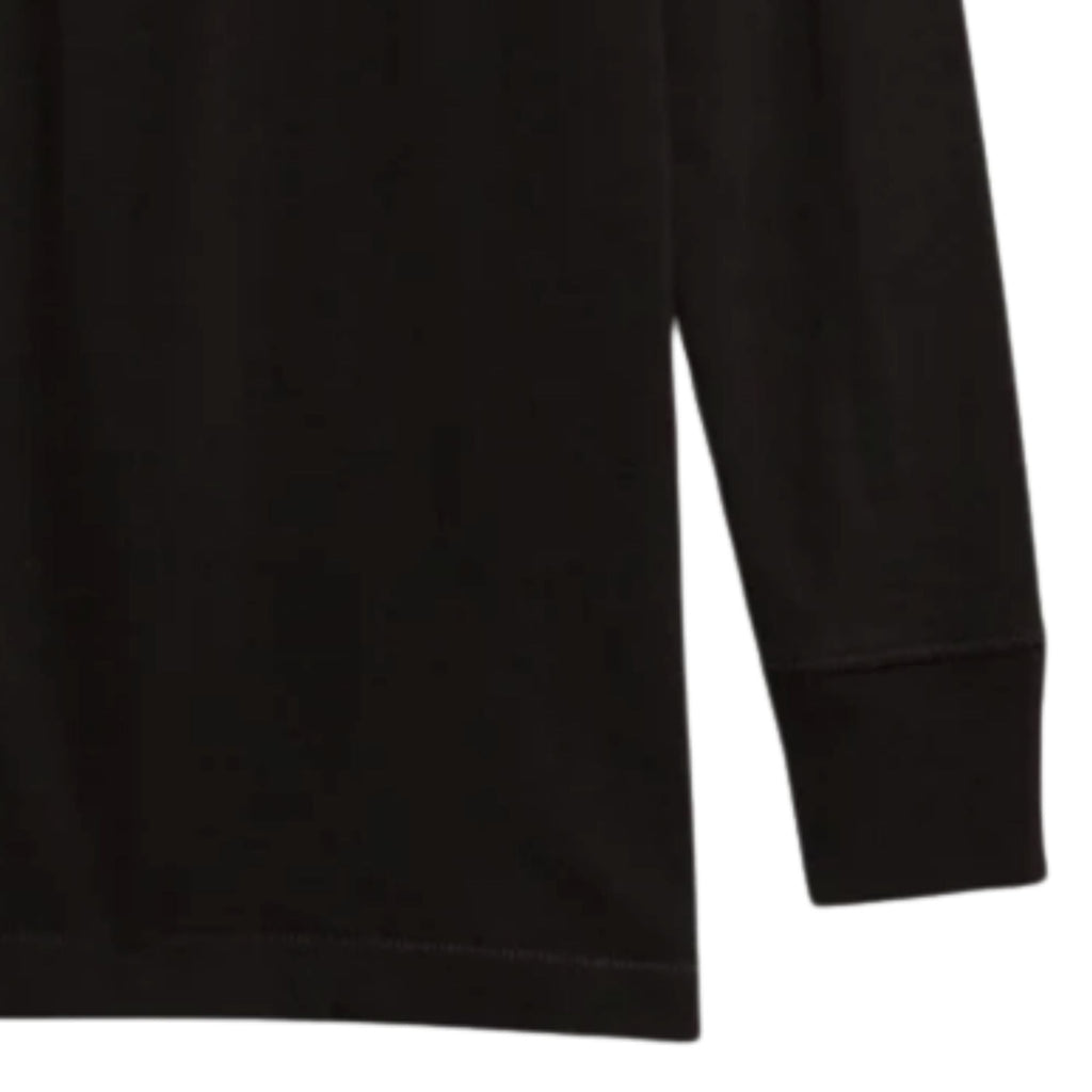Merz b Schwanen 2M06 Vintage Machine Refined Classic Fit Long Sleeve Henley - Deep Black
