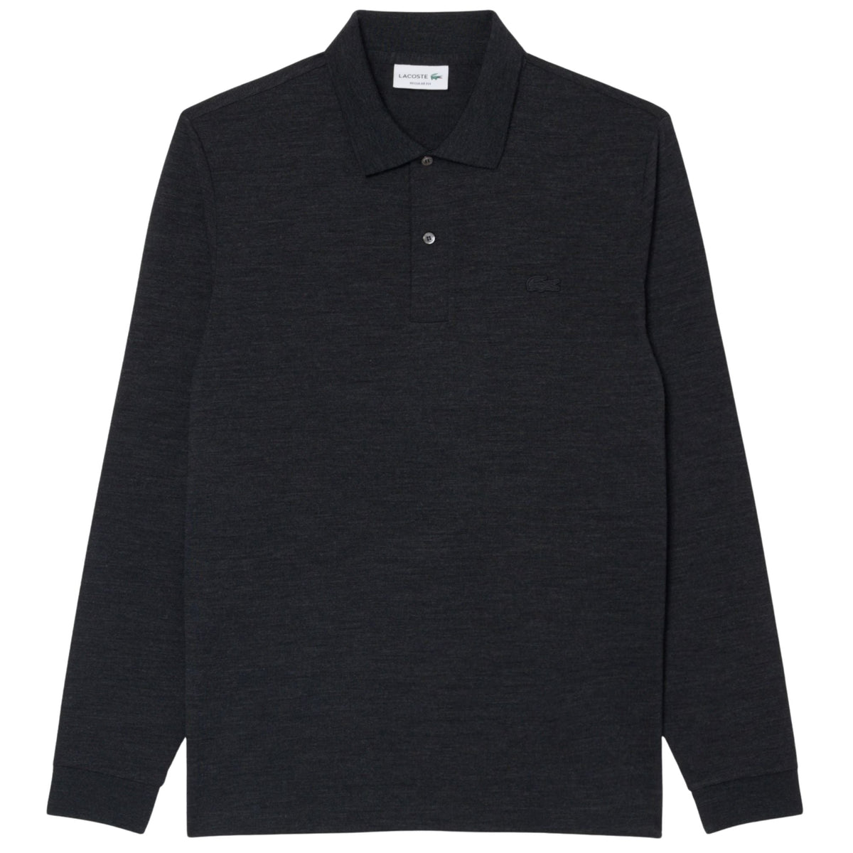 Lacoste Regular Fit Long Sleeved Wool Polo Shirt - Grey