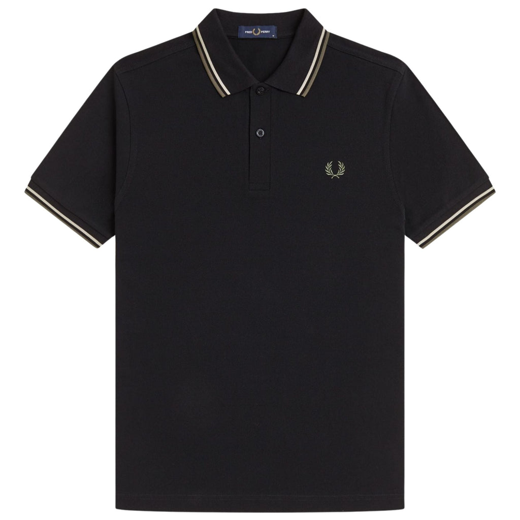 Fred Perry M3600 Twin Tipped Shirt - Black