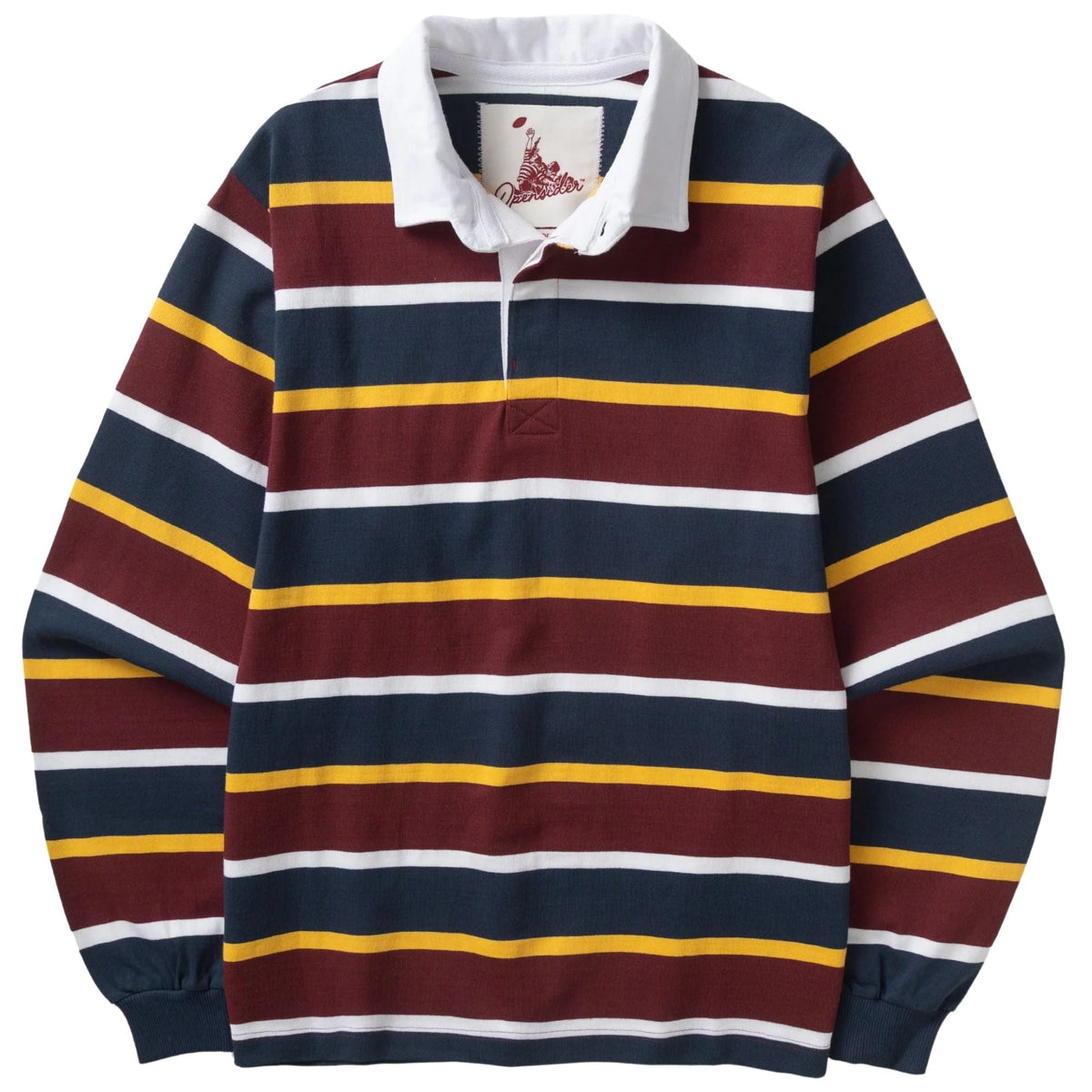 Opensider Classic Rugby Shirt - Burgundy Multi-Stripe