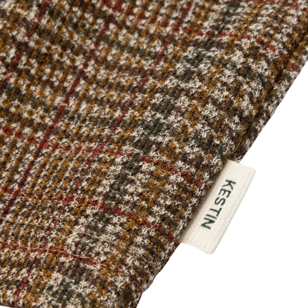 Kestin Printed Check Jersey Portree Overshirt - Peat