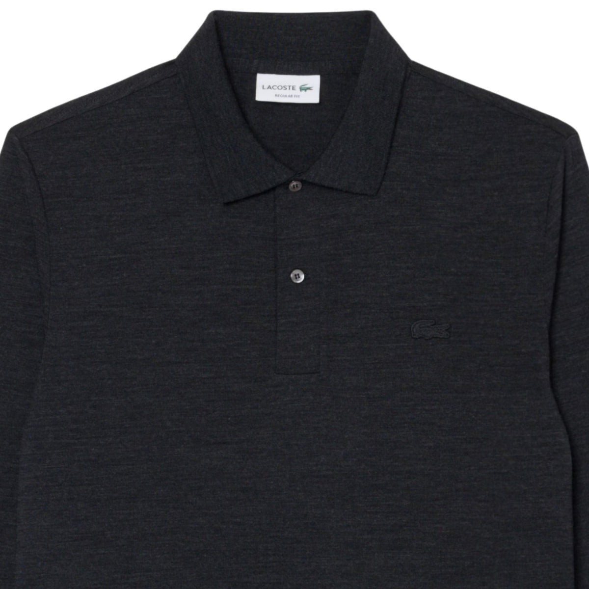 Lacoste Regular Fit Long Sleeved Wool Polo Shirt - Grey