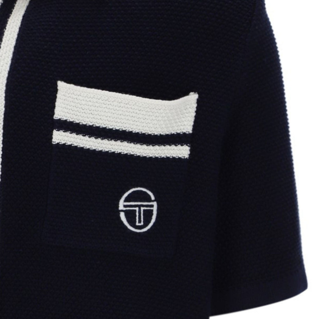 Sergio Tacchini Fratelli Crochet Shirt - Maritime Blue
