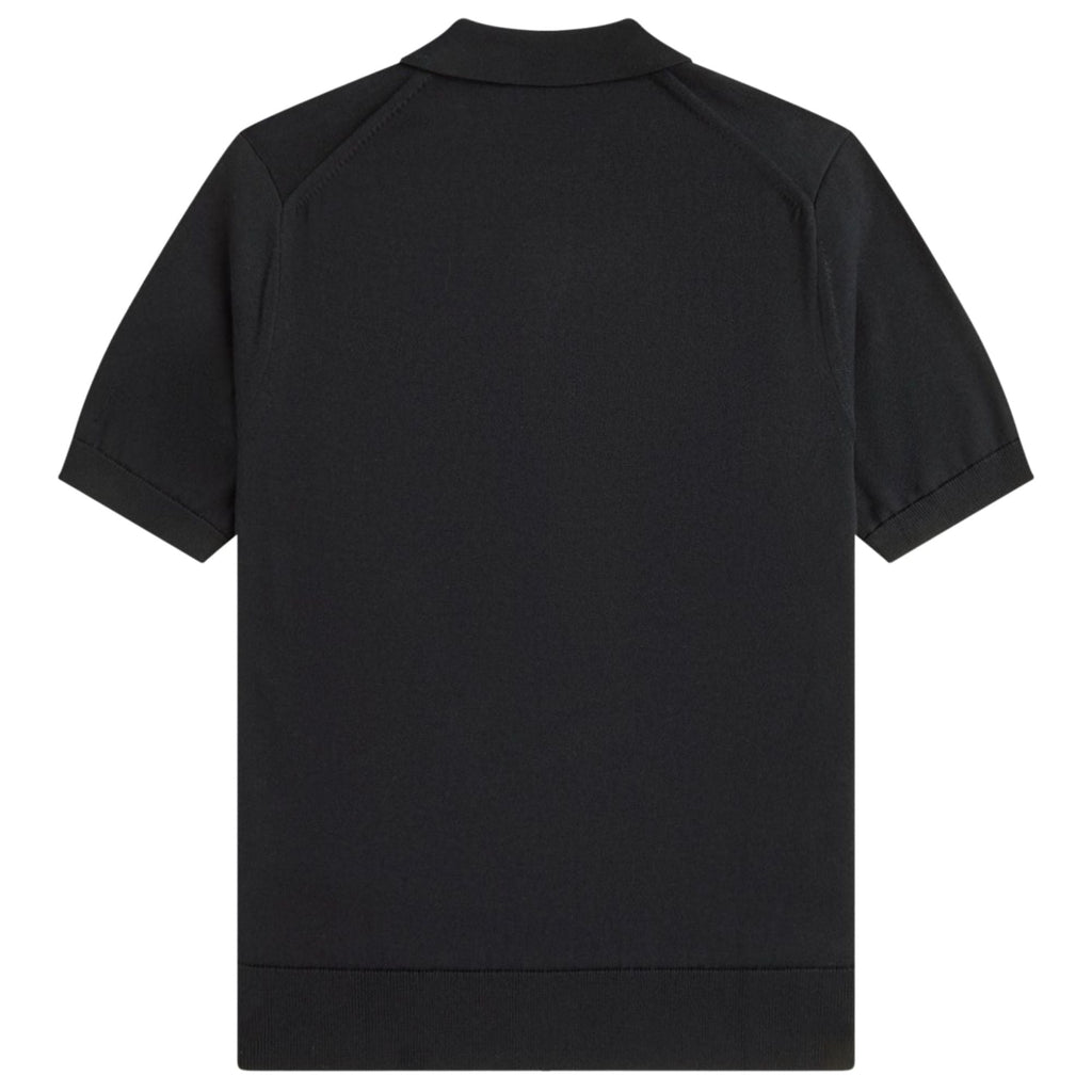 Fred Perry Staple Cotton Knitted Shirt - Black