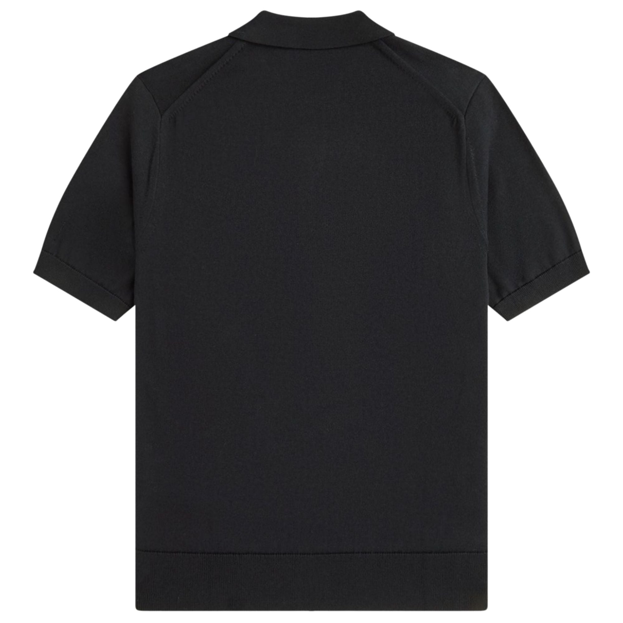 Fred Perry Staple Cotton Knitted Shirt - Black