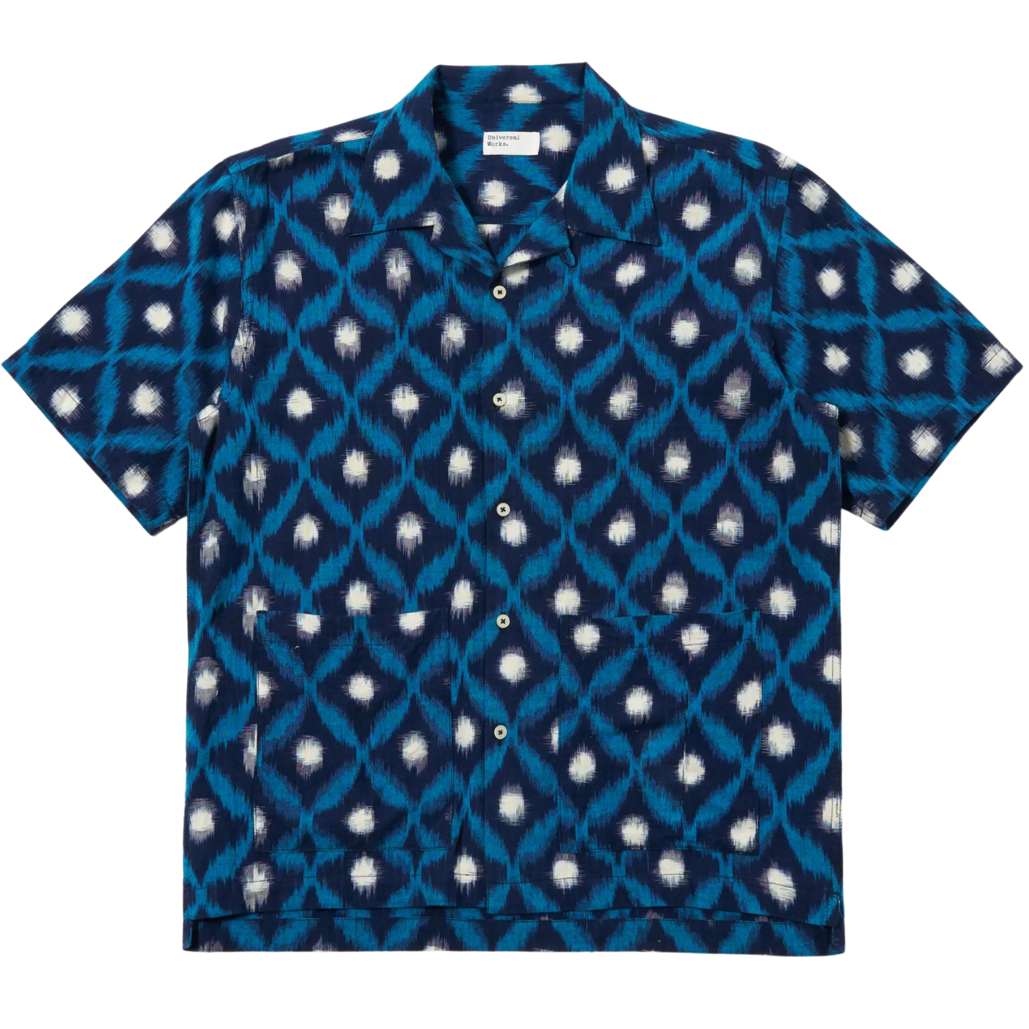 Diamond Ikat Deck Shirt - Indigo