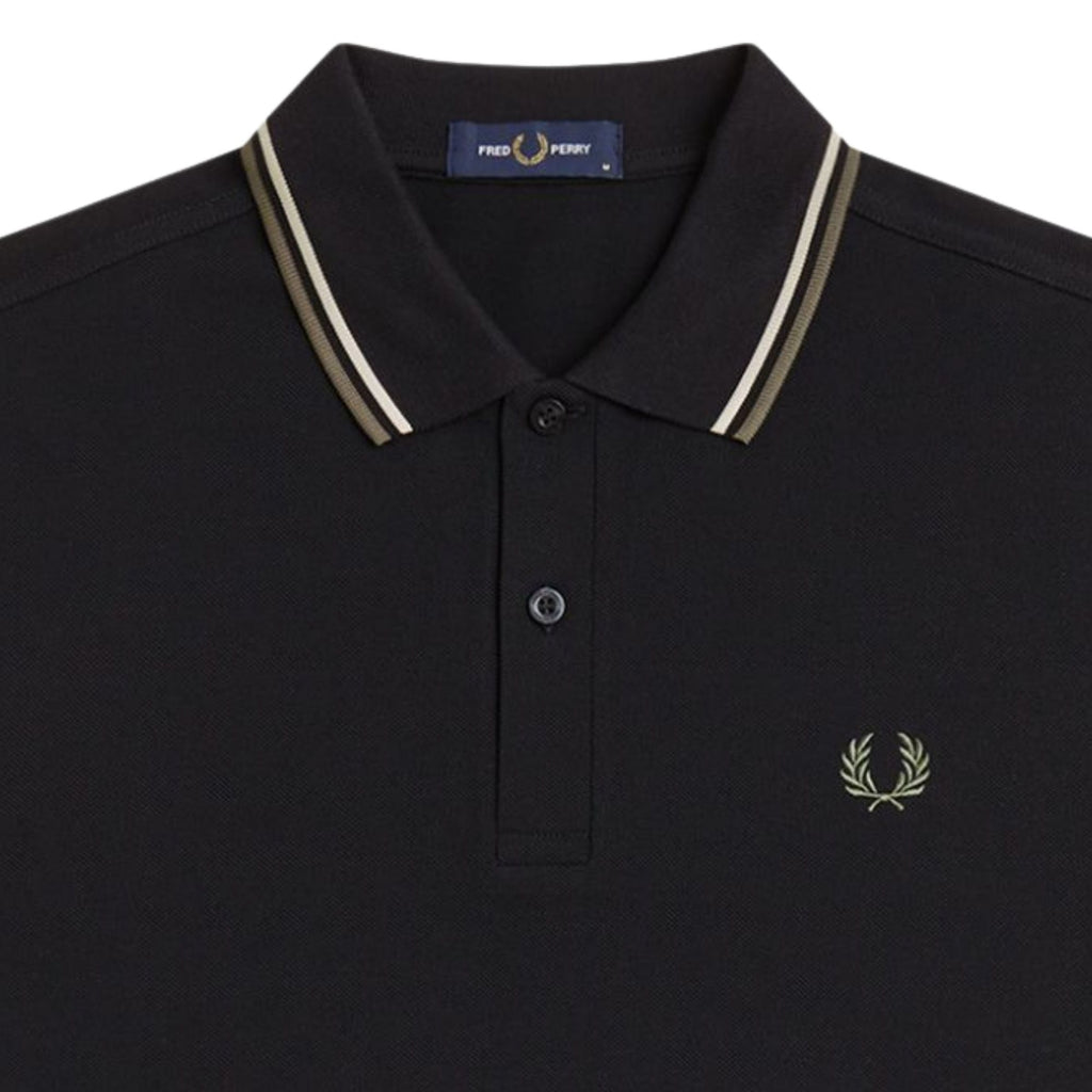 Fred Perry M3600 Twin Tipped Shirt - Black