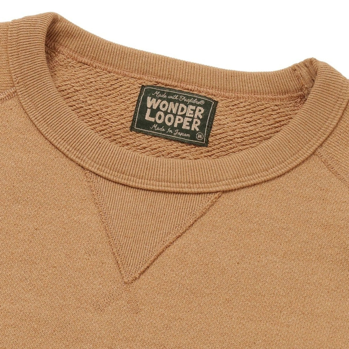 Wonder Looper Double Heavyweight French Terry Foxfibre Pullover Crewneck - Brown