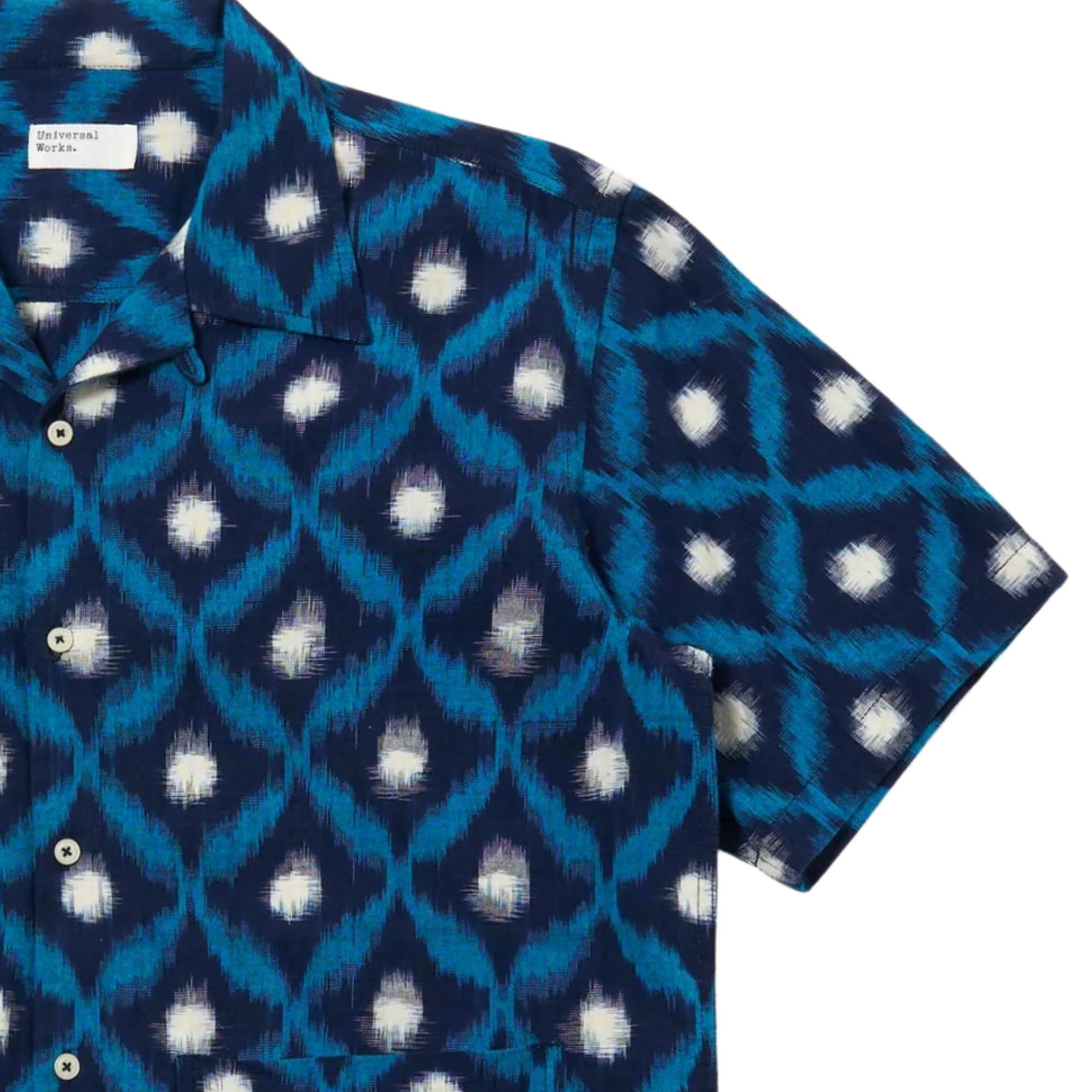 Diamond Ikat Deck Shirt - Indigo