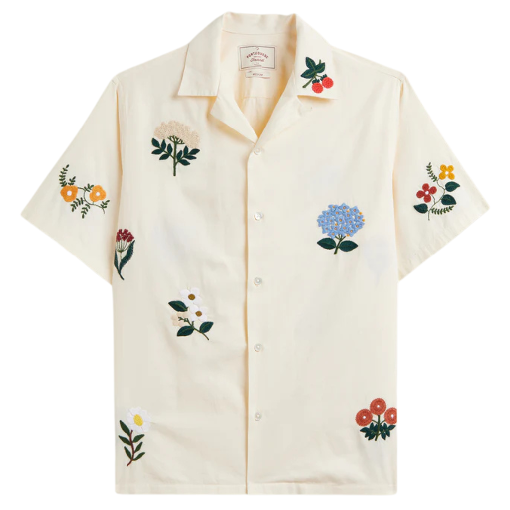 Portuguese Flannel Embroidery Flowers Shirt - Multi