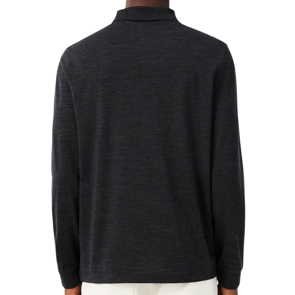 Lacoste Regular Fit Long Sleeved Wool Polo Shirt - Grey