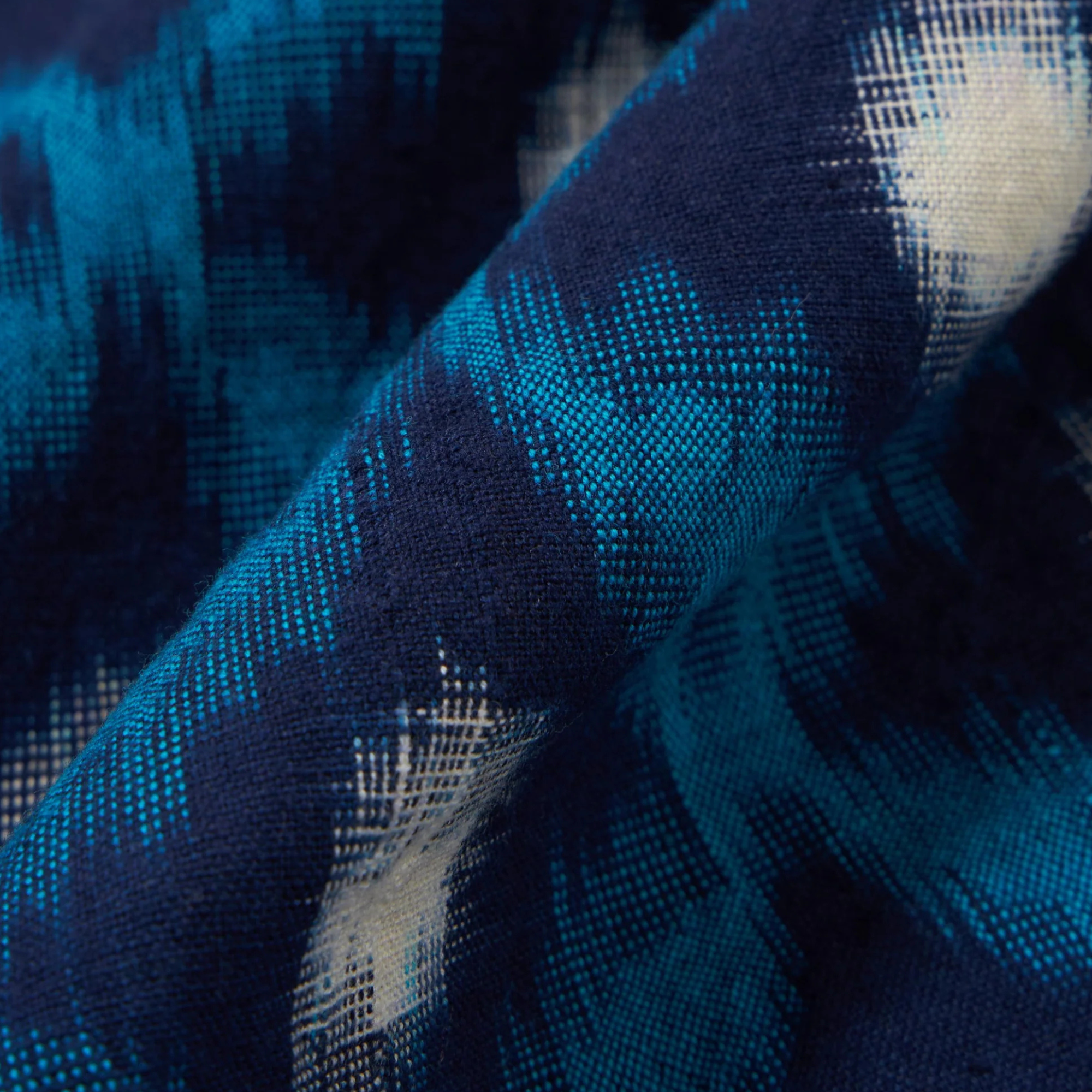 Diamond Ikat Deck Shirt - Indigo