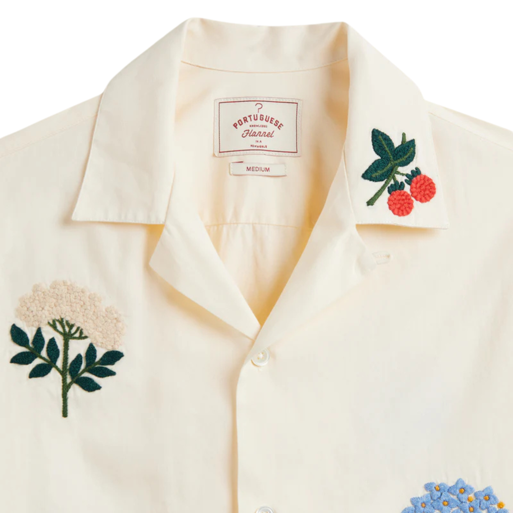 Portuguese Flannel Embroidery Flowers Shirt - Multi