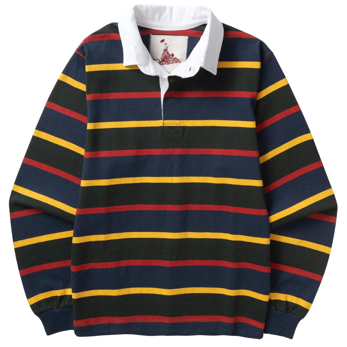 Opensider Classic Rugby Shirt - Forest Multi-Stripe