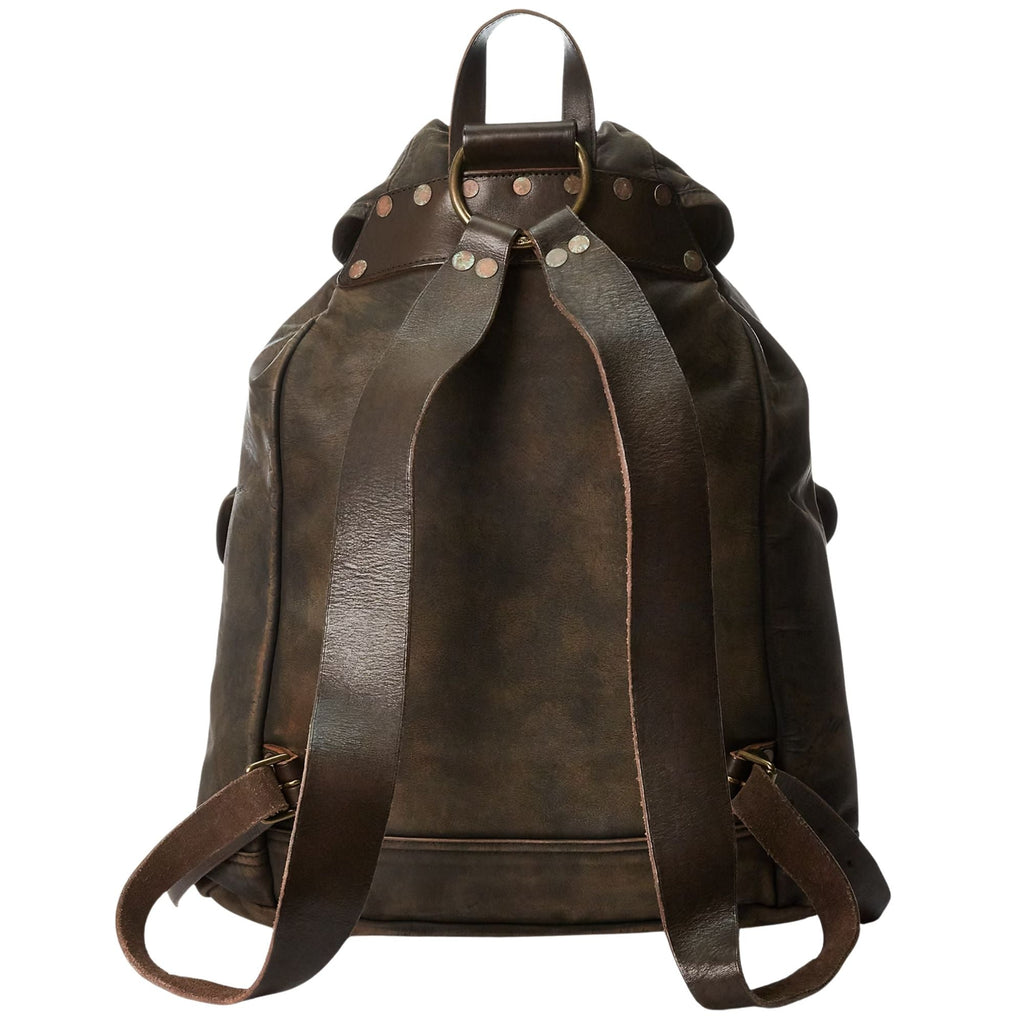 RRL by Ralph Lauren Leather Rucksack - Black/Brown