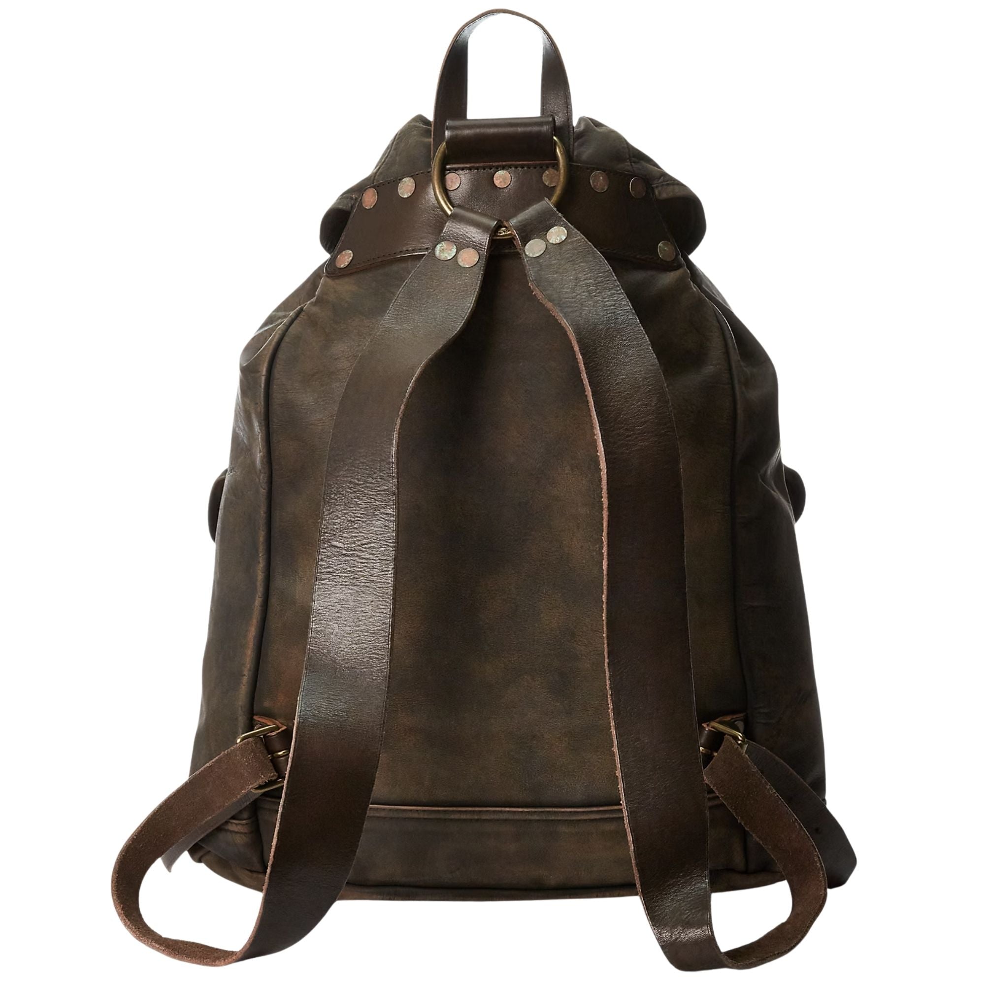 RRL by Ralph Lauren Leather Rucksack - Black/Brown