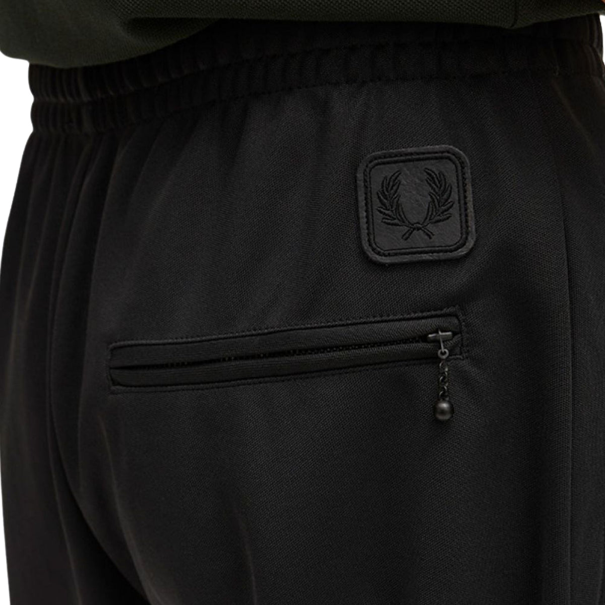 Fred Perry Leather Patch Track Pant - Black