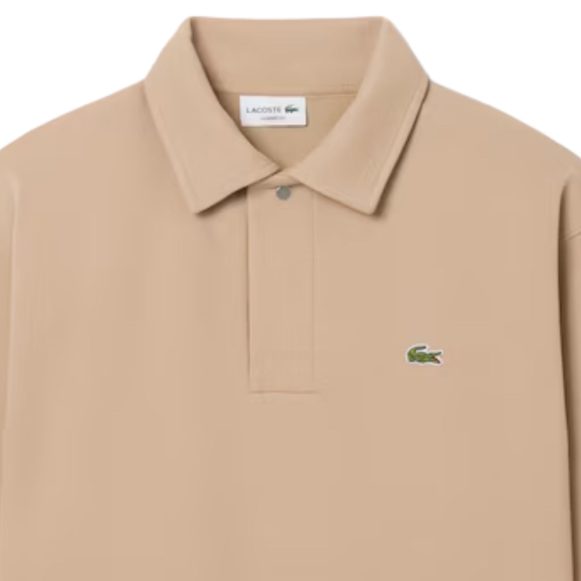 Lacoste Polo Collar Piqué Sweatshirt - Beige