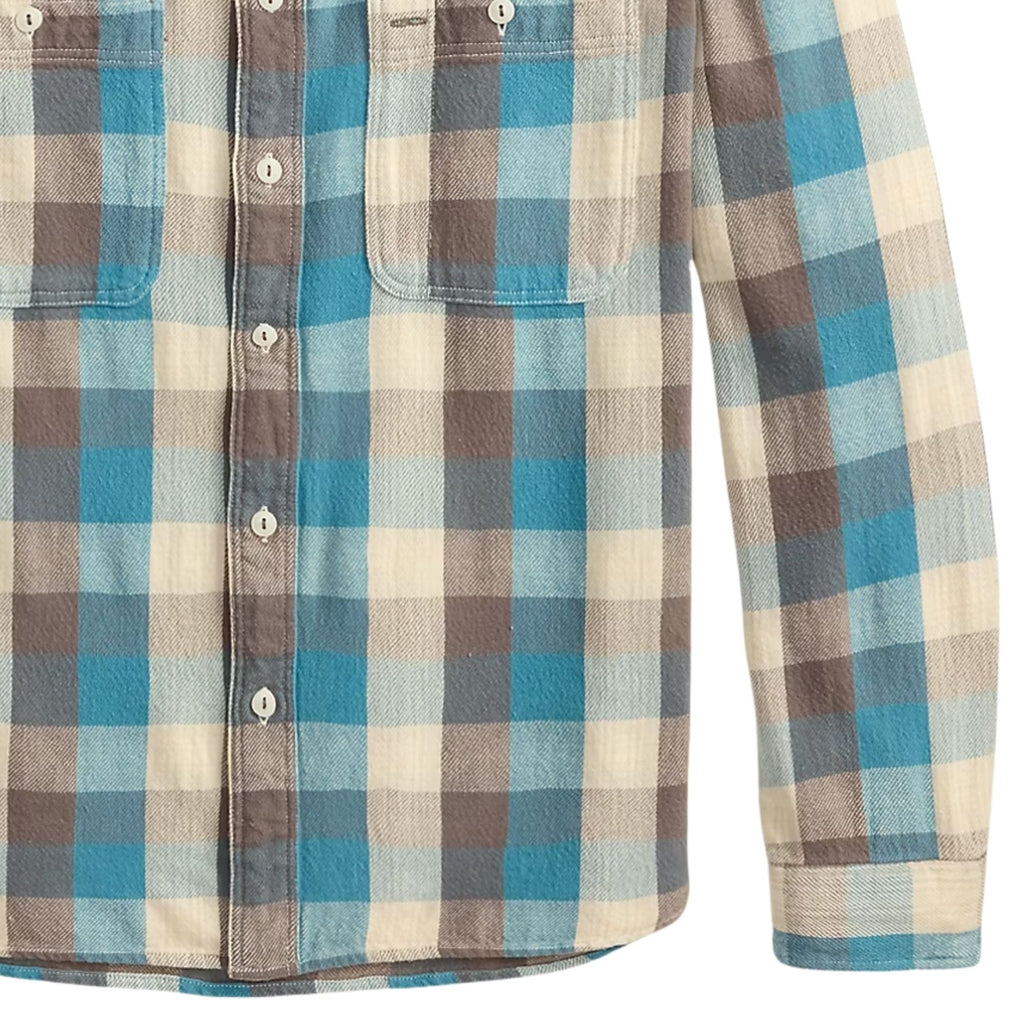 RRL by Ralph Lauren Plaid Twill Workshirt - Blue/White