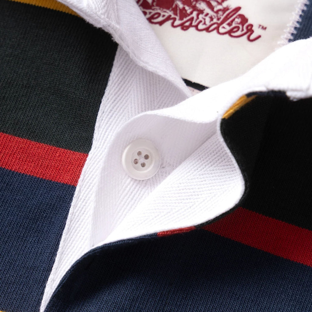 Opensider Classic Rugby Shirt - Forest Multi-Stripe
