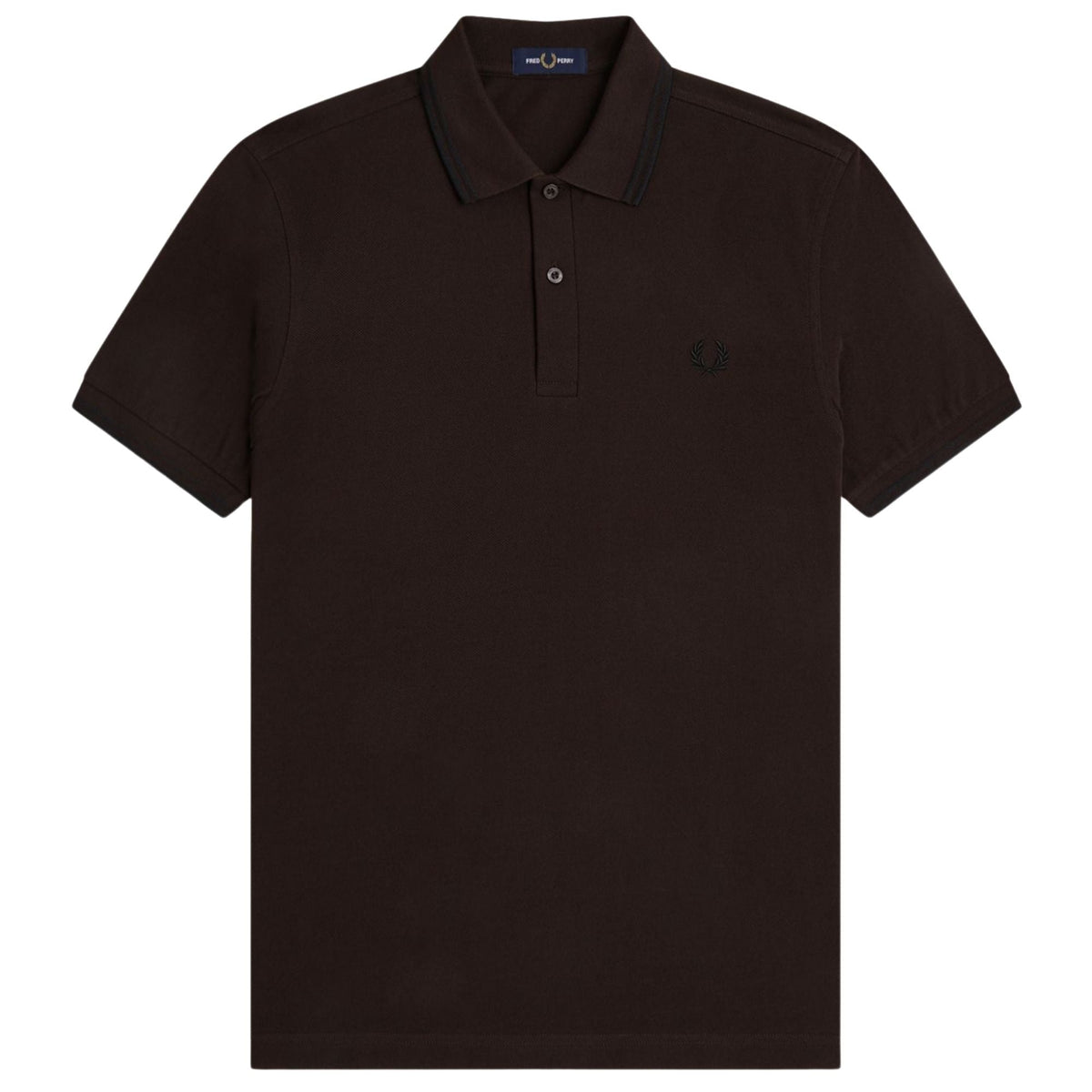Fred Perry M3600 Twin Tipped Shirt - Rich Brown