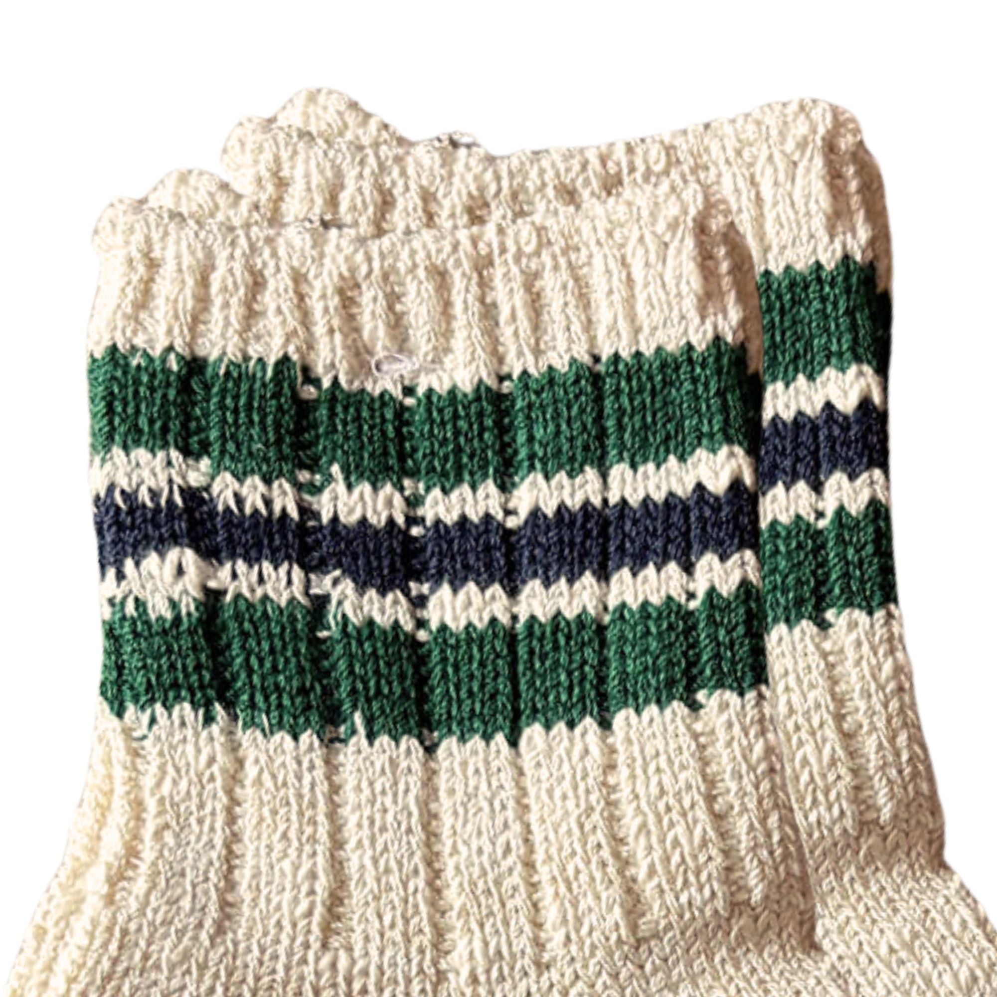 Stripes Short Slub Socks - Ivory