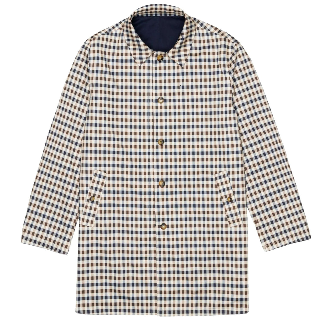 Aquascutum Archival Reversible Mid Coat - Navy