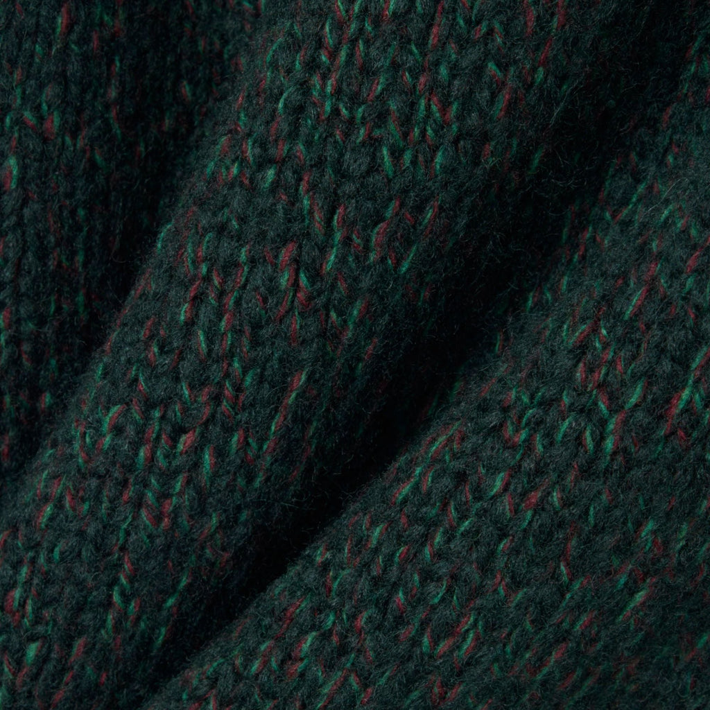 Lacoste Mercerized Knit Wool Cardigan - Green Mix