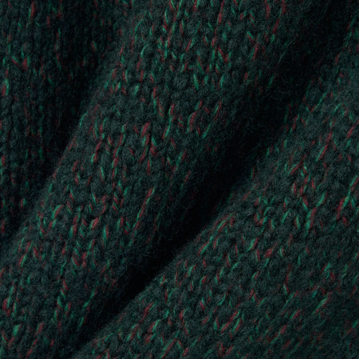 Lacoste Mercerized Knit Wool Cardigan - Green Mix