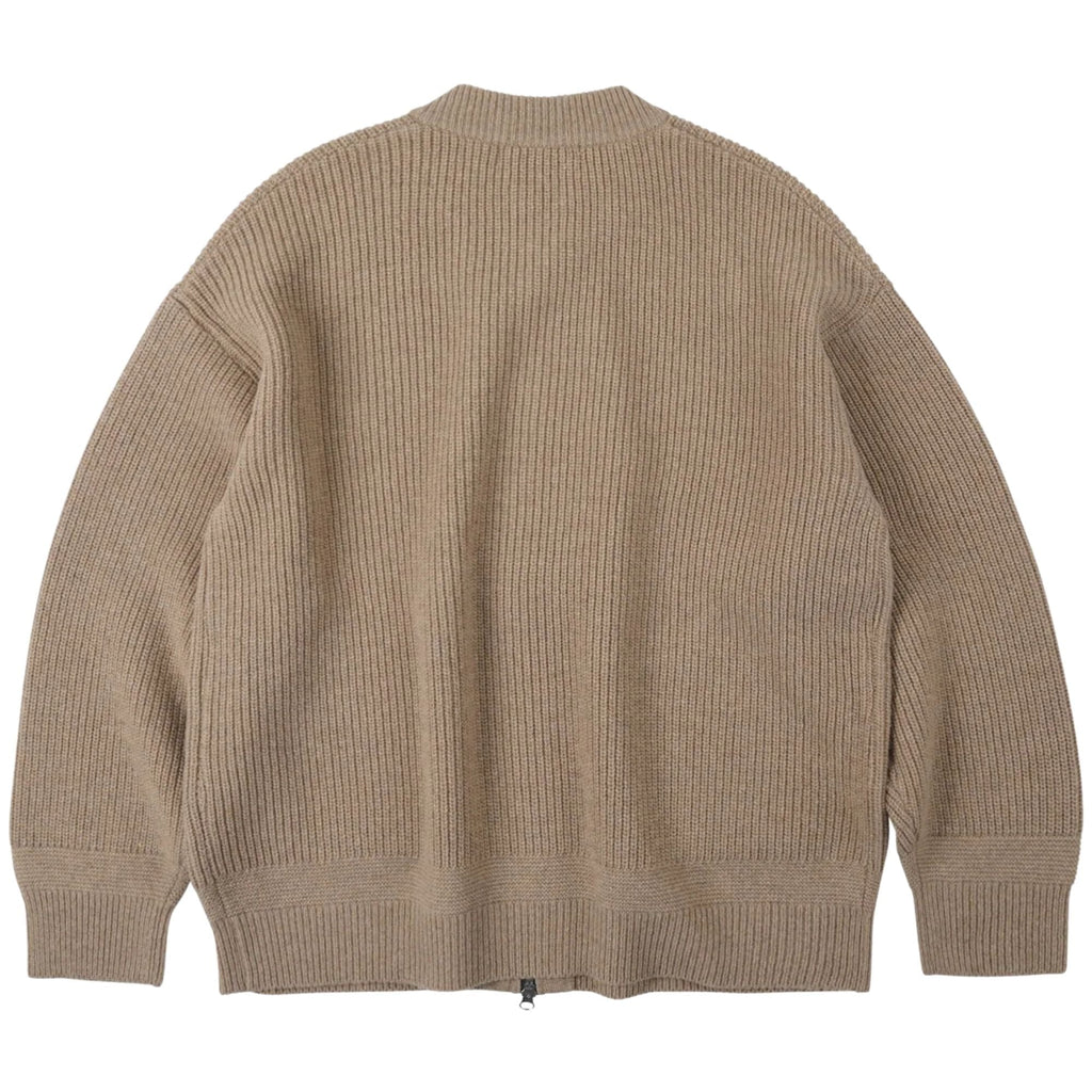 FrizmWORKS Wool Deck Zip Up Cardigan - Oatmeal