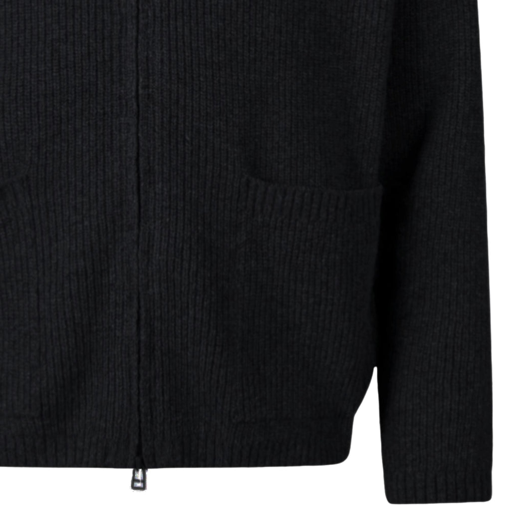 Universal Works Zip Cardigan Eco Wool - Black