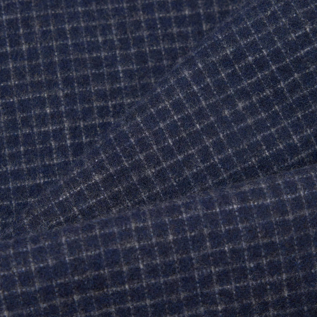 Universal Works Bobby Wool Mix Super Chino - Navy Check