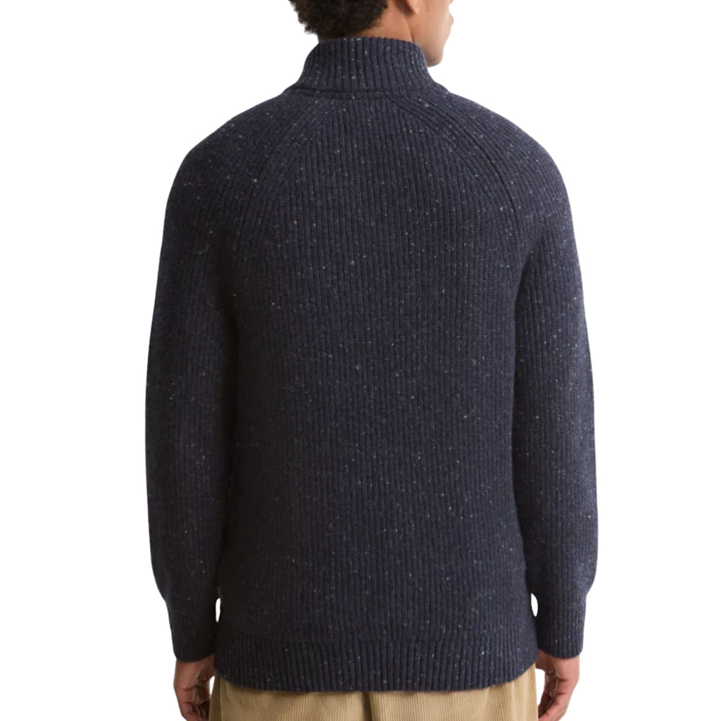 Barbour Fleck Half Zip - Navy