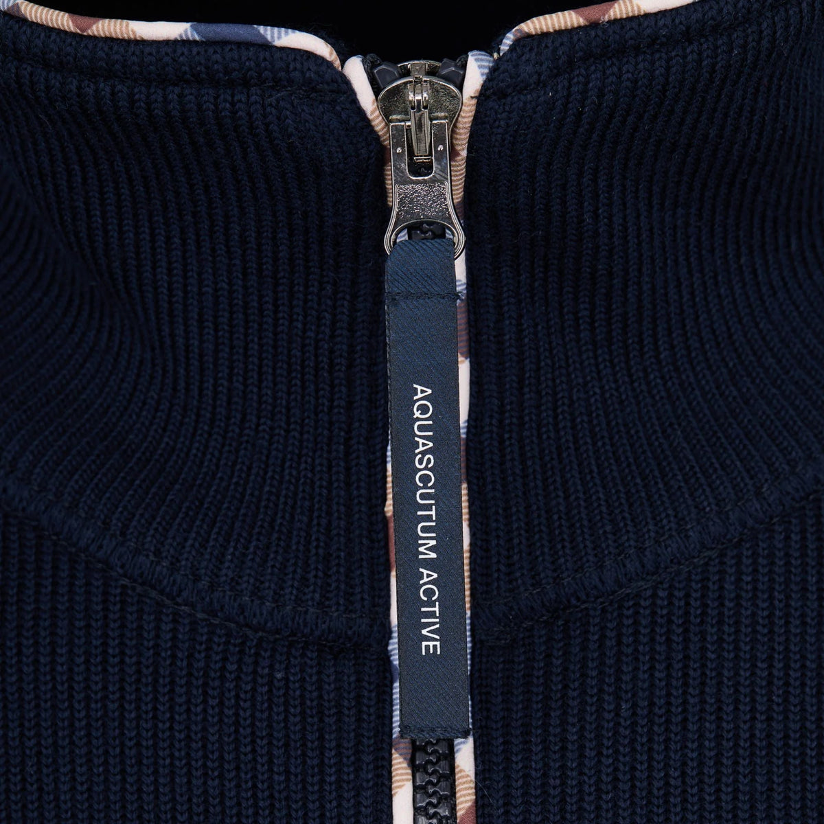 Aquascutum Tubolar FZ Sweater - Navy