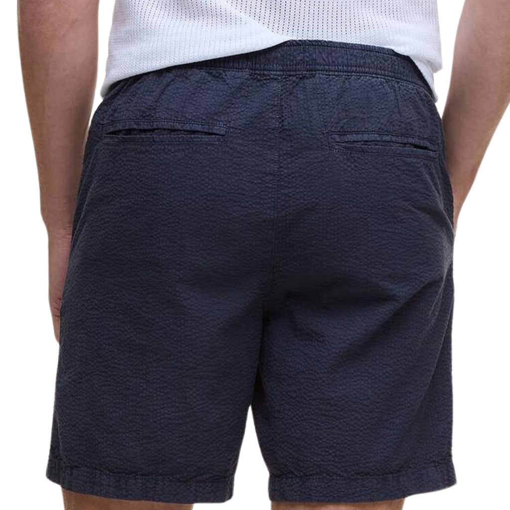 Barbour Seersucker Relaxed Shorts - Navy