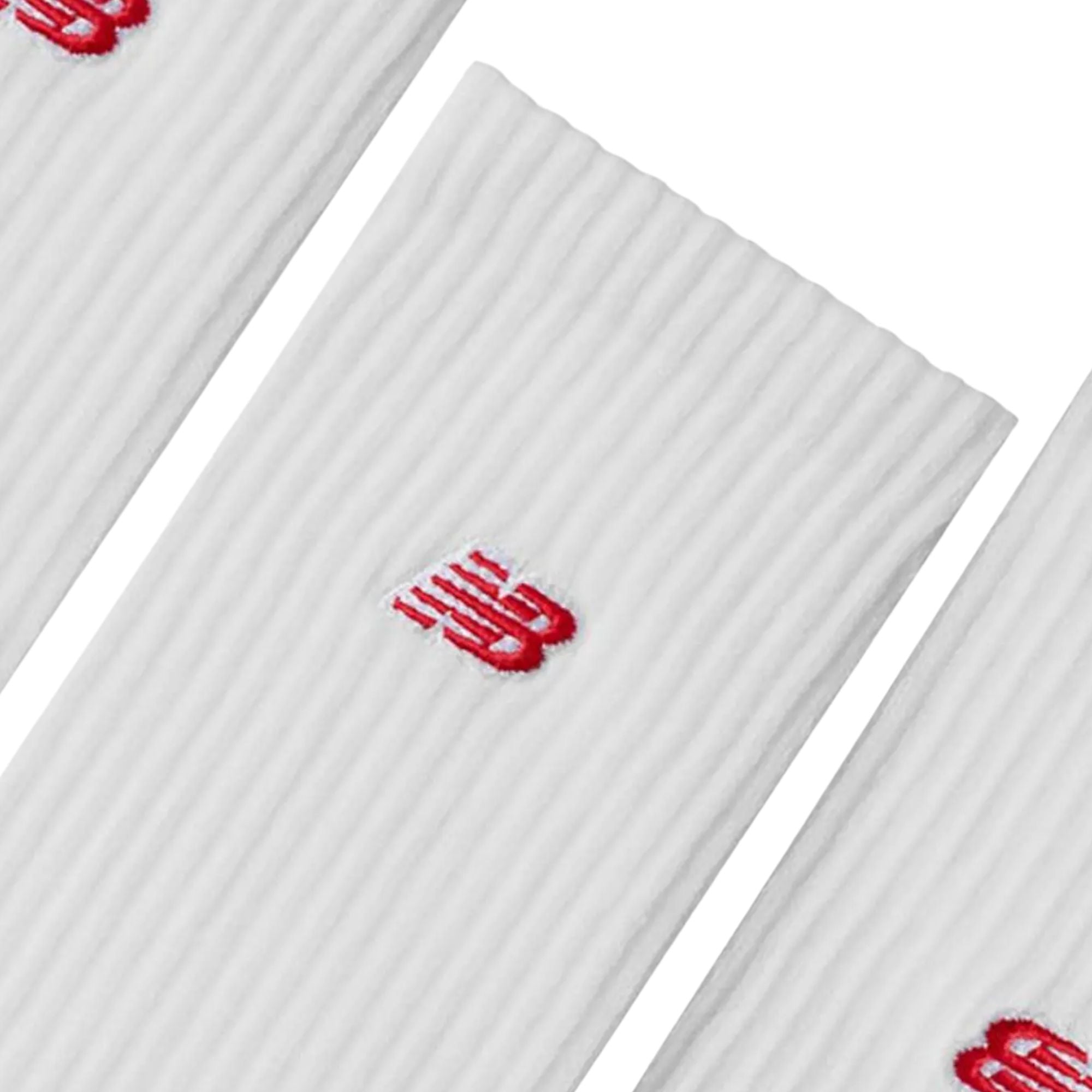 New Balance Patch Logo Crew Socks 3 Pack - White