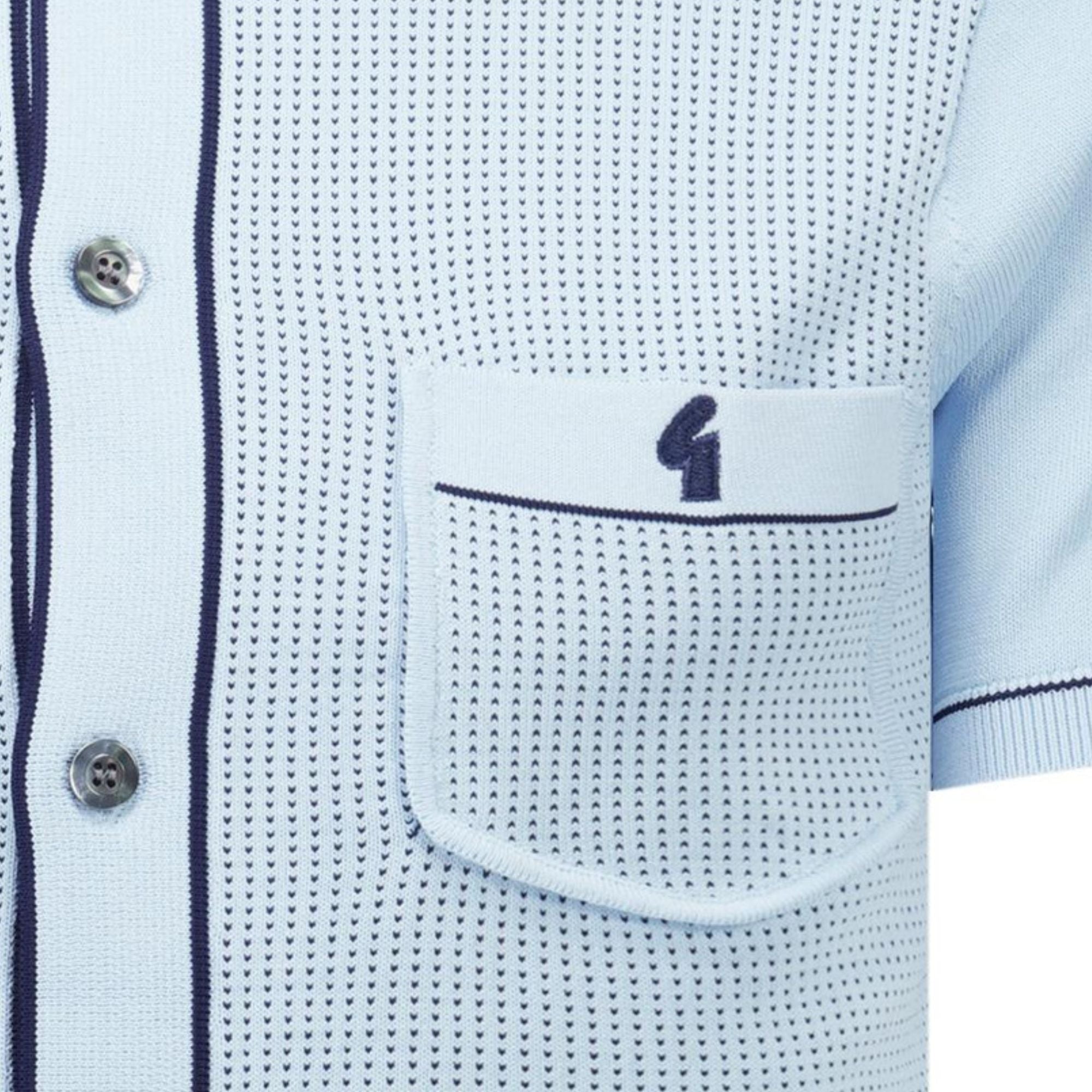 Gabicci Vintage Di Lello Knit Polo - Surf