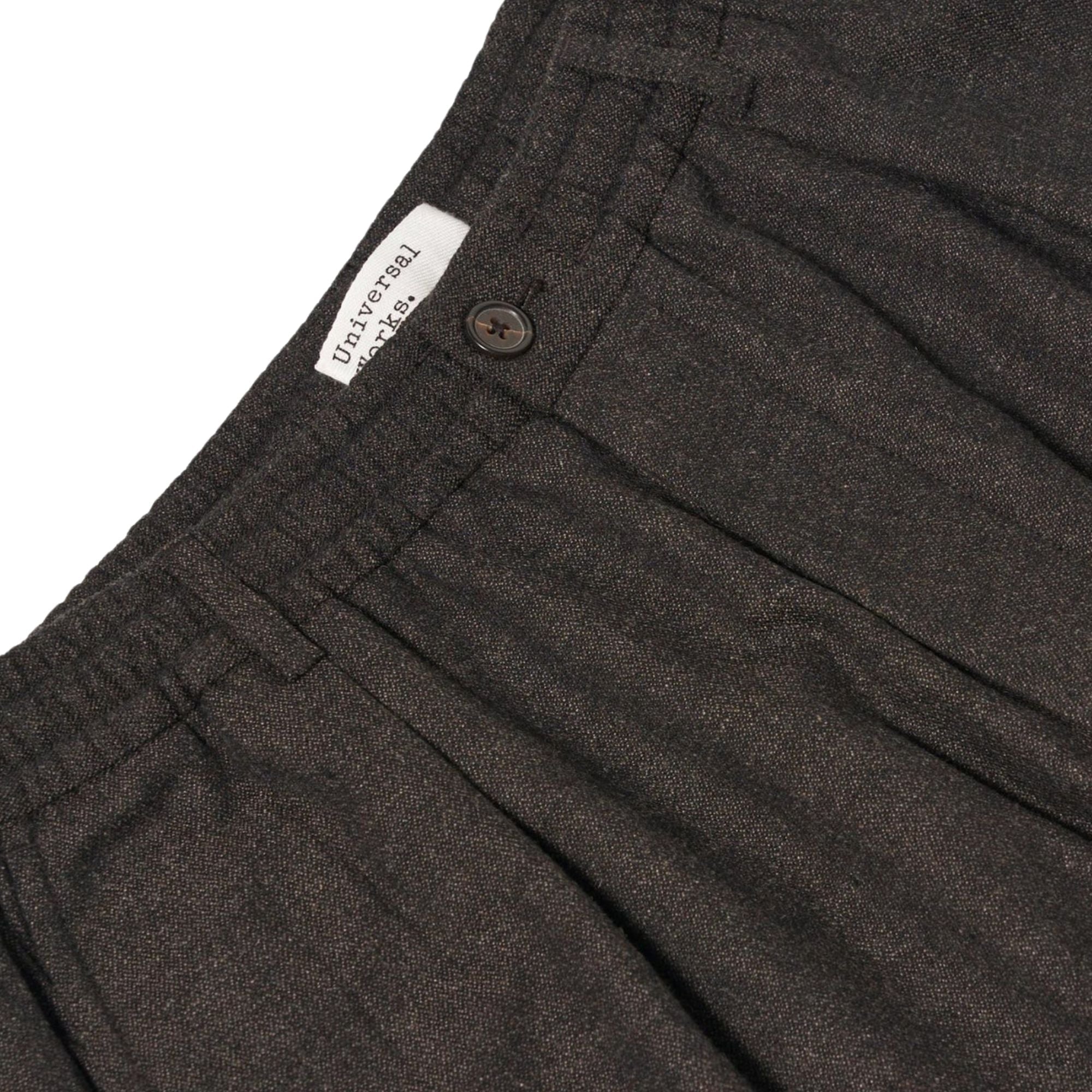 Universal Works Pleated Track Pant Recycled It Tweed - Brown