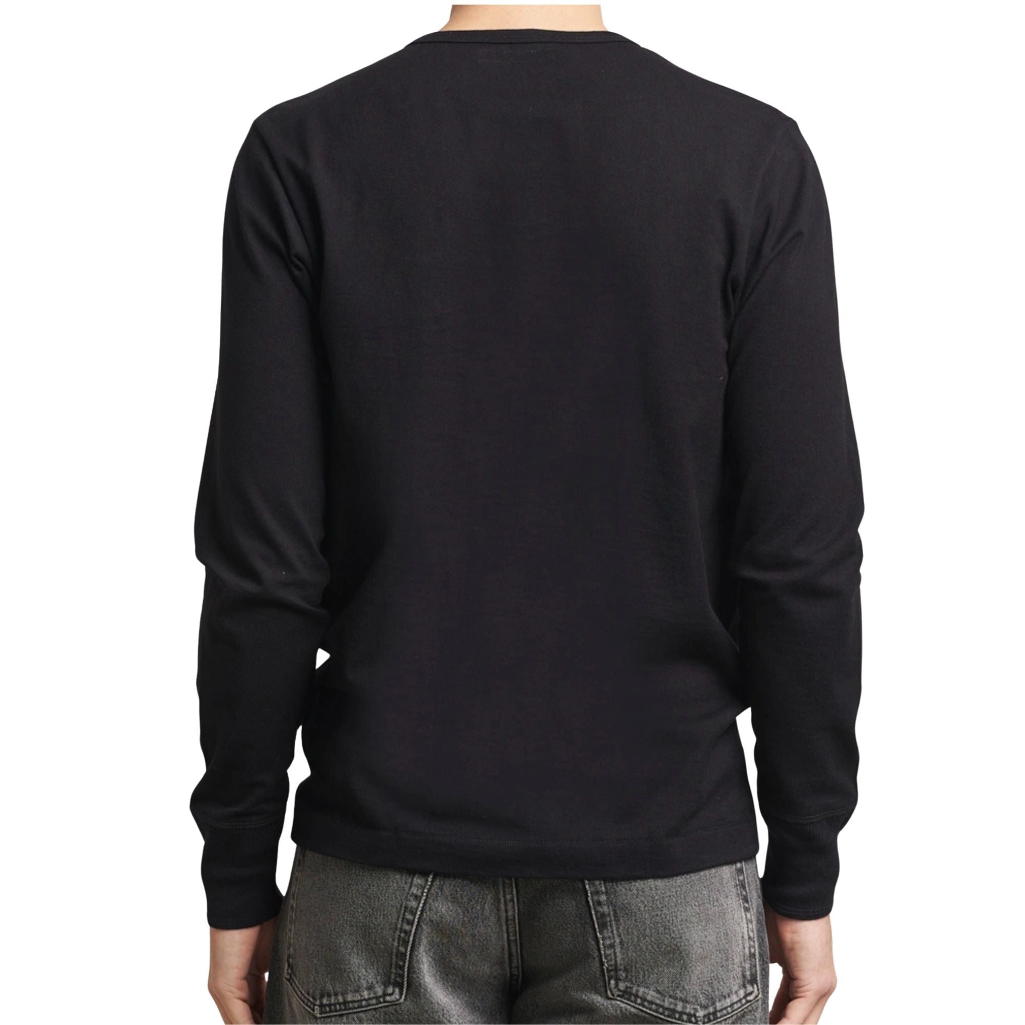 Merz b Schwanen 2M06 Vintage Machine Refined Classic Fit Long Sleeve Henley - Deep Black