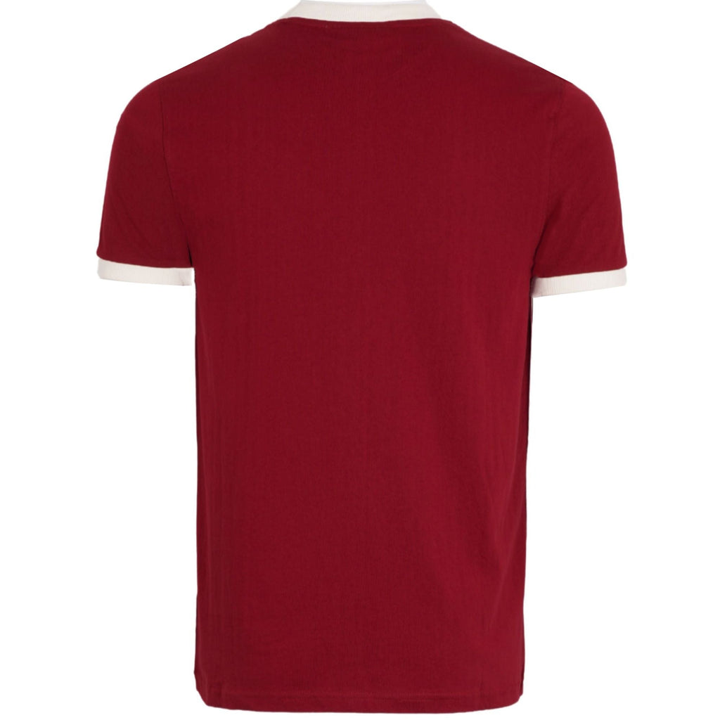 Sergio Tacchini x Stuarts Supermac T-Shirt - Merlot/Buttercream