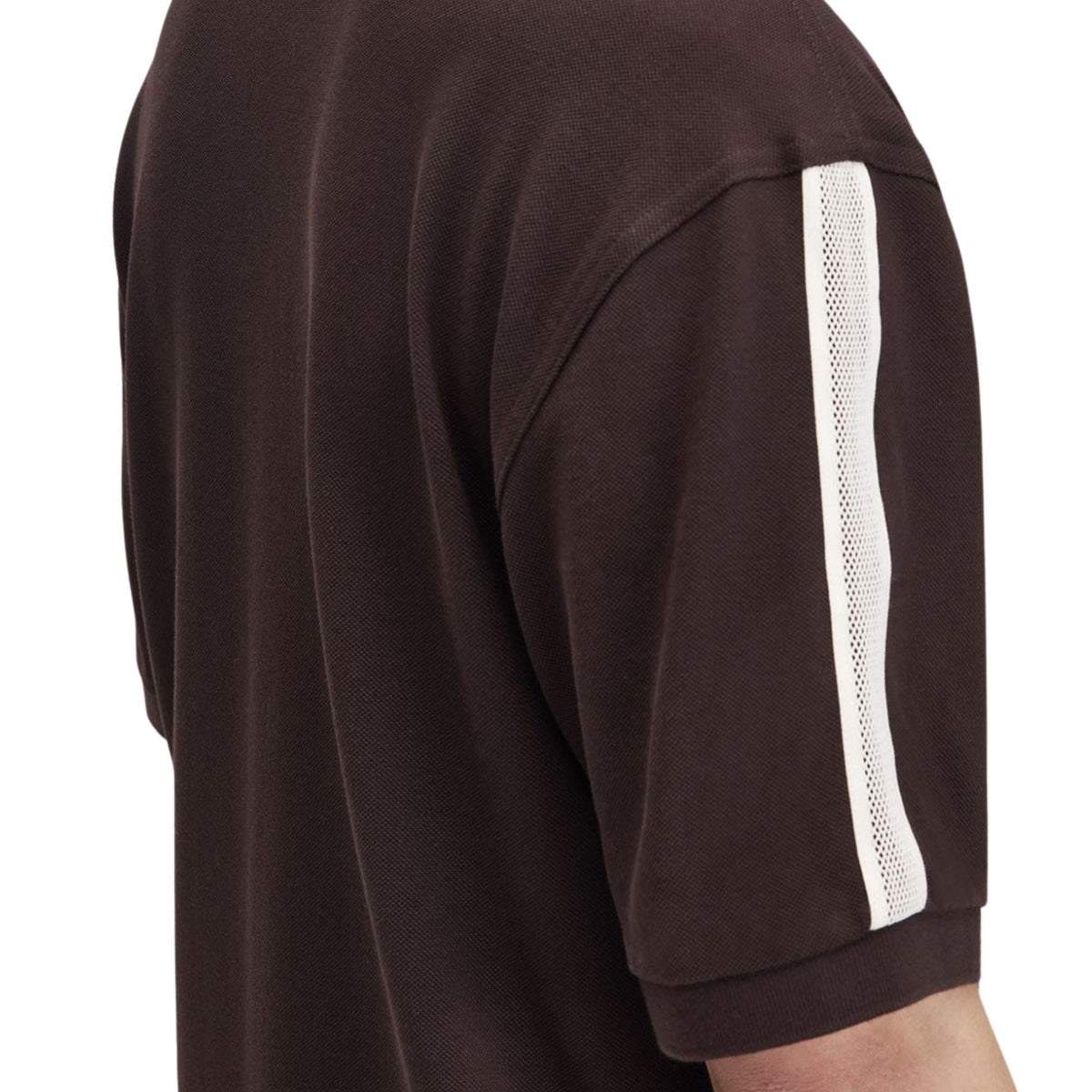 Fred Perry Tennis Net Tape Polo Shirt - Rich Brown